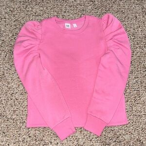 GAP Kids Pink Puff Sleeve Sweatshirt- L